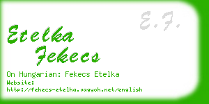 etelka fekecs business card